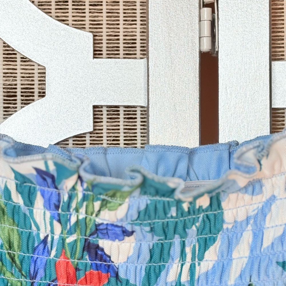 Inspired Hearts Blue and Pink Floral Maxi Dress - Picture 5 of 8